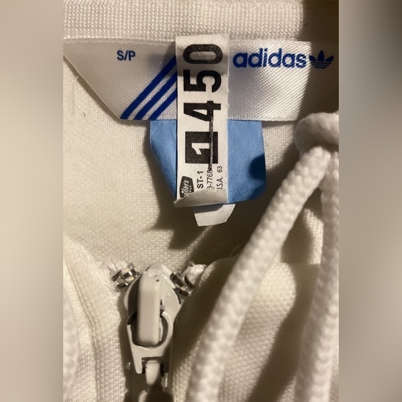 Vintage Adidas “England“ trefoil casual athletic white red track jacket  S - Picture 3 of 4